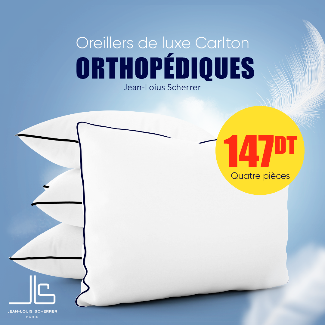 Oreiller Carlton de Luxe Orthopédique JEAN LOUIS SCHERRER PARIS