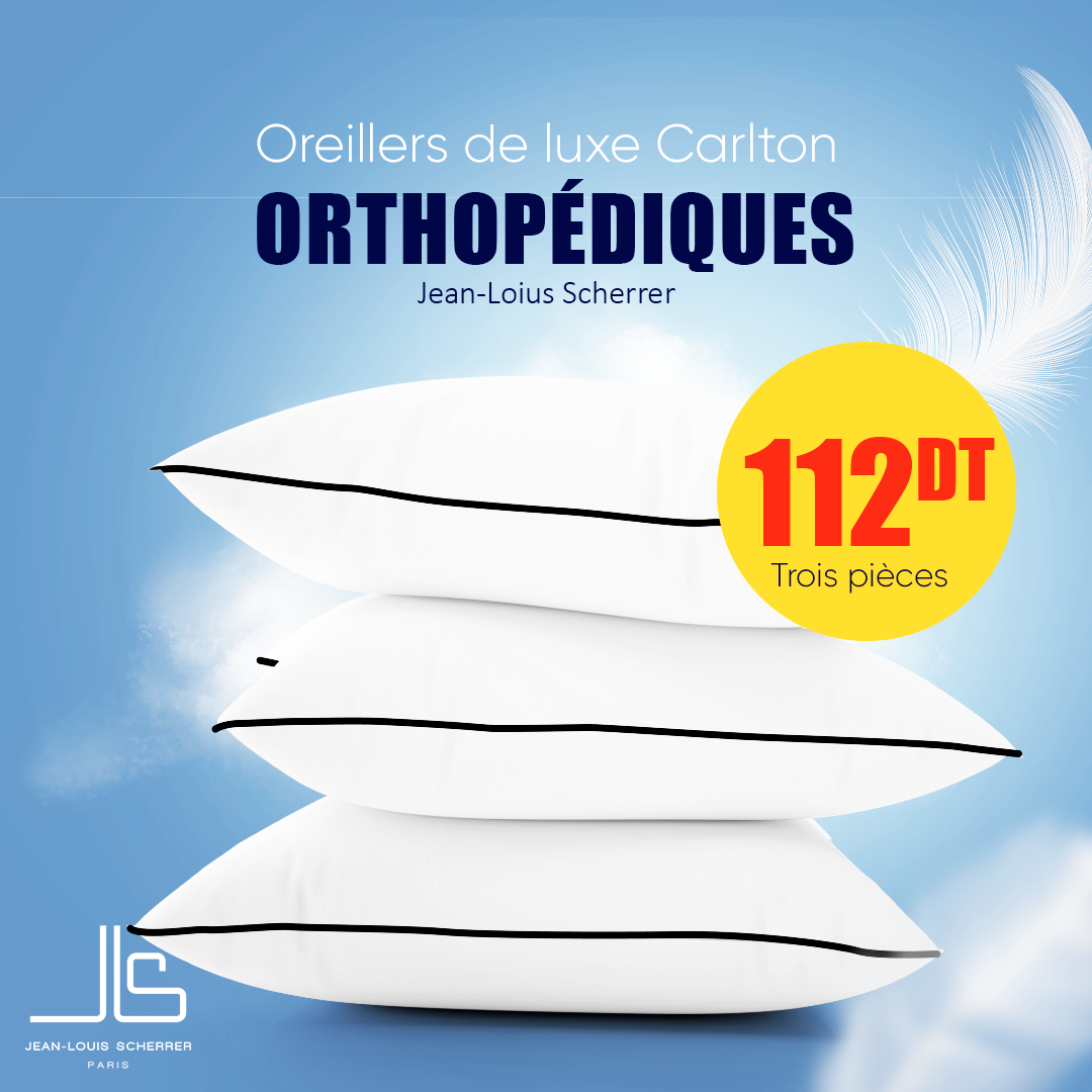 Oreiller Carlton de Luxe Orthopédique JEAN LOUIS SCHERRER PARIS